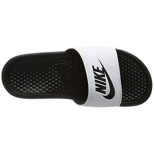 Mens Nike Benassi JDI slides in the color white and black Size 13 NEW
